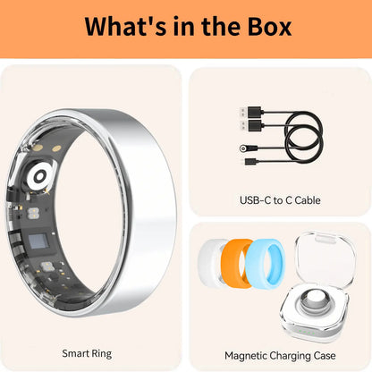 2026 New Smart Ring ,No Subscription Fees Health Tracker for Outdoor Sports, Waterproof Fitness Ring, Gift for Women, Men & Couples