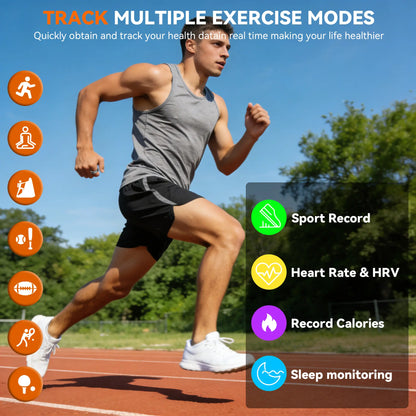 2026 New Smart Ring - 24/7 Heart Rate & Sleep Monitor, Sports Watch Alternative for Men & Women , No Subscription ,Ompatible with Android & Ios