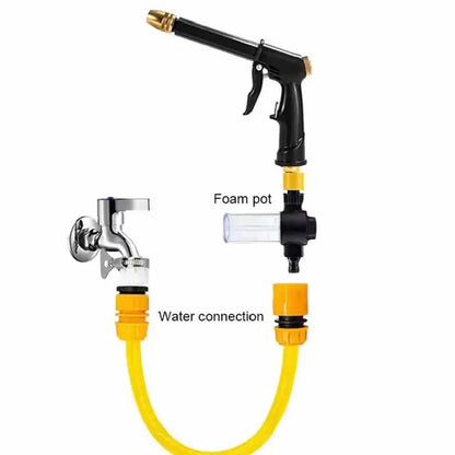 10M High Pressure Water Gun Household Car Wash Water Black Car Wash Adjustable Nozzle Water Watering Pipe Car Wash Gun for Plant