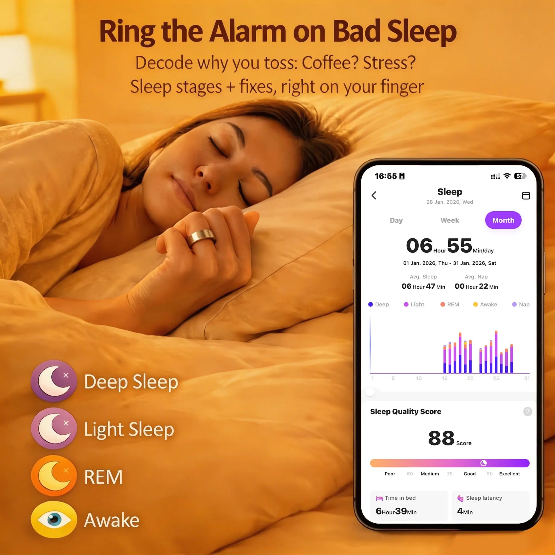 2026 New Smart Ring ,No Subscription Fees Health Tracker for Outdoor Sports, Waterproof Fitness Ring, Gift for Women, Men & Couples