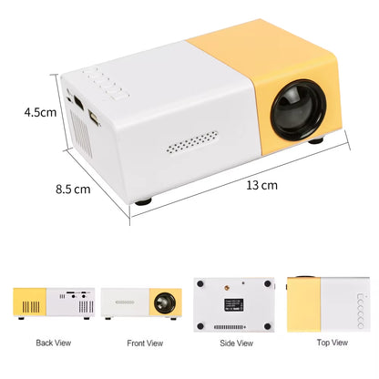 Ultimate Portable Mini Projector - 600 Lumens, HDMI Compatible, Built-in Speakers, Perfect for Home & Outdoor Fun, Ideal Gift for Kids, 320P Resolution