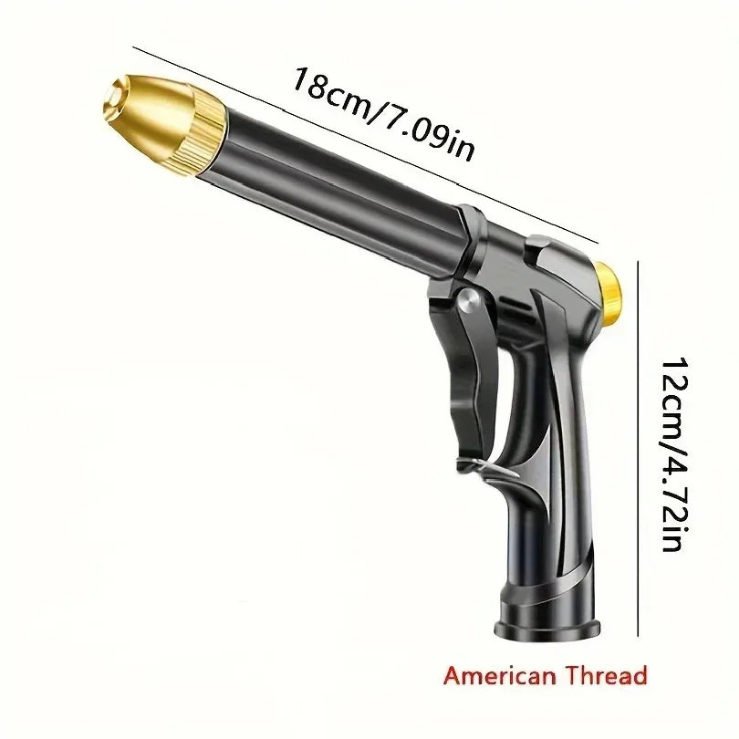 10M High Pressure Water Gun Household Car Wash Water Black Car Wash Adjustable Nozzle Water Watering Pipe Car Wash Gun for Plant