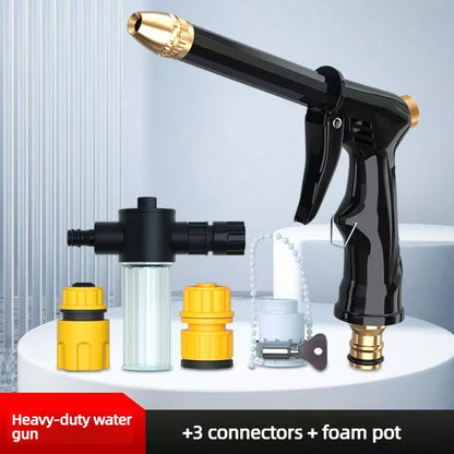 10M High Pressure Water Gun Household Car Wash Water Black Car Wash Adjustable Nozzle Water Watering Pipe Car Wash Gun for Plant