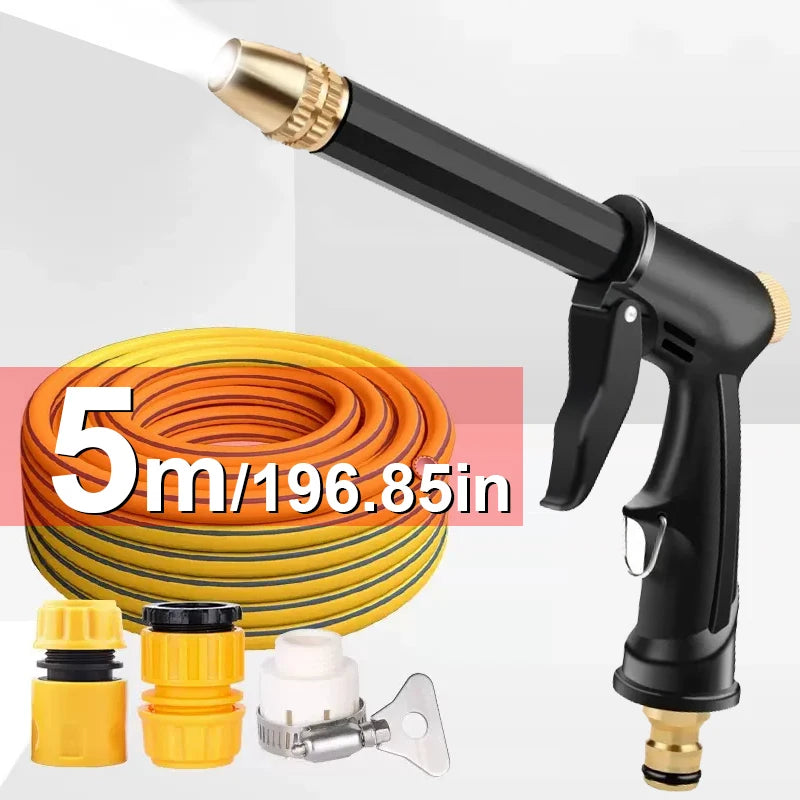 High-Pressure Water Gun Household Car Wash Water Black Car Wash Nozzle Diamond Water Watering Pipe Car Wash Gun