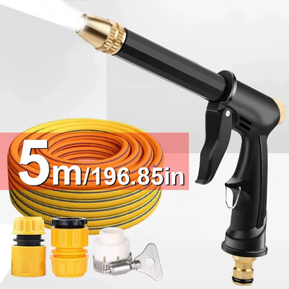 High-Pressure Water Gun Household Car Wash Water Black Car Wash Nozzle Diamond Water Watering Pipe Car Wash Gun
