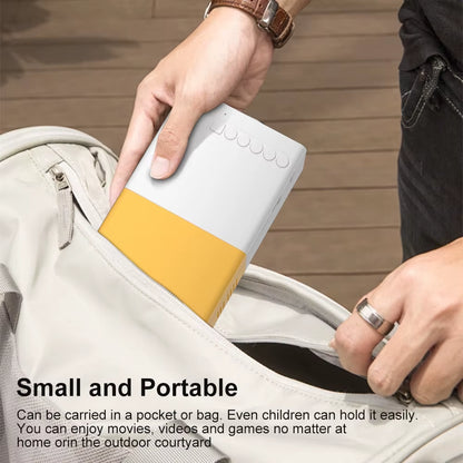 Ultimate Portable Mini Projector - 600 Lumens, HDMI Compatible, Built-in Speakers, Perfect for Home & Outdoor Fun, Ideal Gift for Kids, 320P Resolution