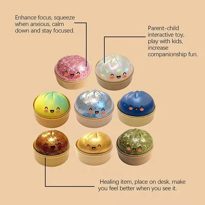 Hot Glitter Dumpling Squishies Toy Bun Dumpling Mystery Box Colorful Food Squishy Sensory Fidget Toy anti Stress Squeeze Ball