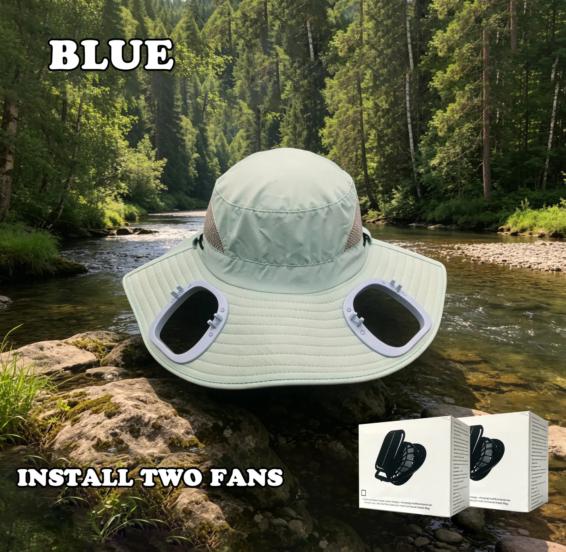 Cooling Hat ,Suitable for Outdoor Work, Sports, Camping, Hiking, Beach, Sun Protection Hat, Suitable for Both Men and Women. Provides Coolness and Sun Protection in Summer.Golf Hat,Reconfigurable Fan Adjustable Sun Hat Lightweight Sun Hat