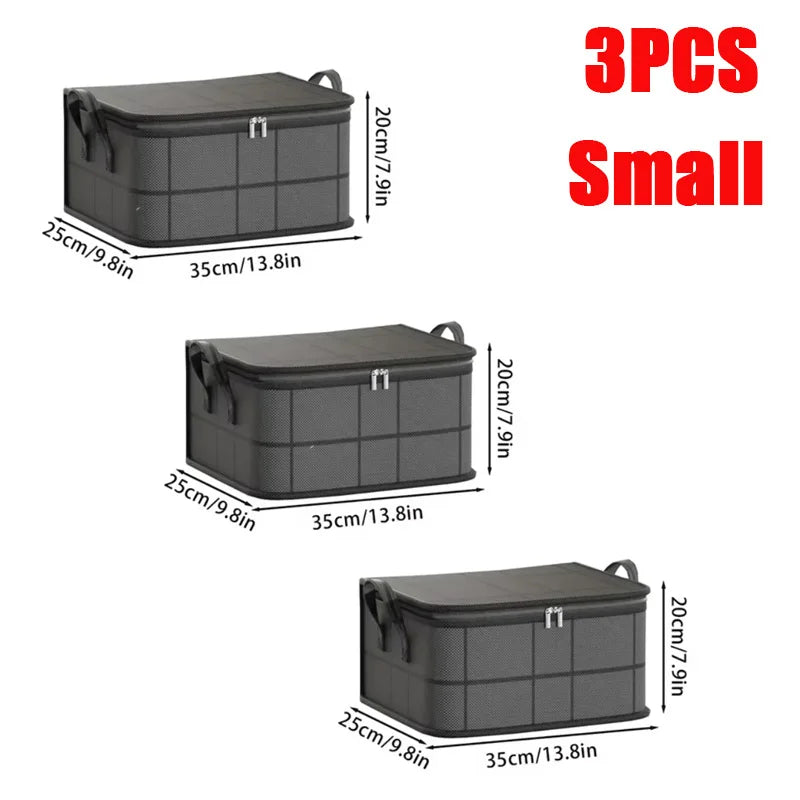 Thickened Large Capacity Wear-Resistant Foldable Storage Bag for Clothes and Quilts Non-Woven Fabric Storage Box Wardrobe