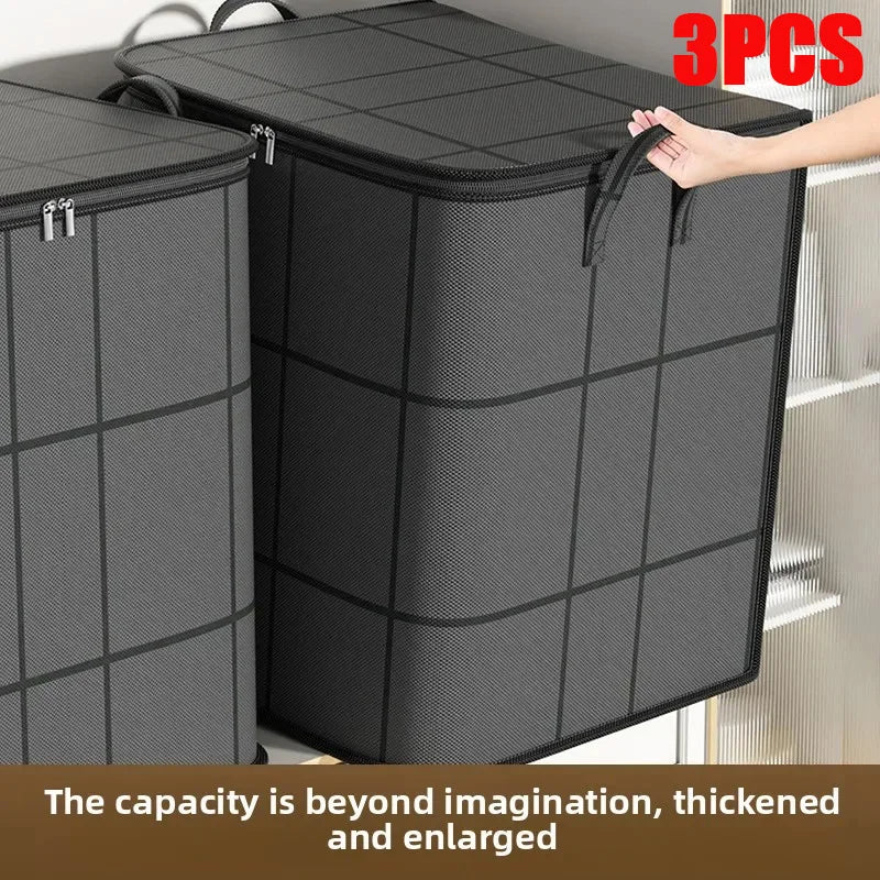 Thickened Large Capacity Wear-Resistant Foldable Storage Bag for Clothes and Quilts Non-Woven Fabric Storage Box Wardrobe