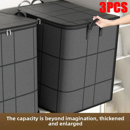 Thickened Large Capacity Wear-Resistant Foldable Storage Bag for Clothes and Quilts Non-Woven Fabric Storage Box Wardrobe
