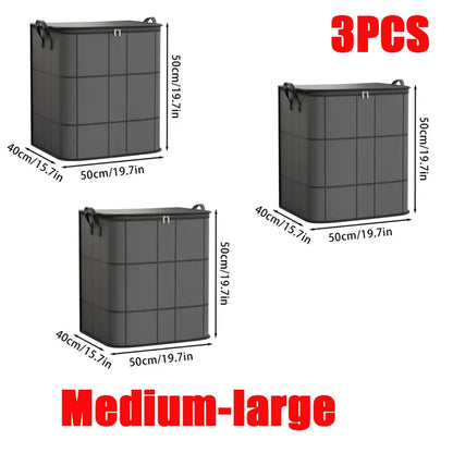 Thickened Large Capacity Wear-Resistant Foldable Storage Bag for Clothes and Quilts Non-Woven Fabric Storage Box Wardrobe