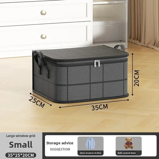 Thickened Large Capacity Wear-Resistant Foldable Storage Bag for Clothes and Quilts Non-Woven Fabric Storage Box Wardrobe