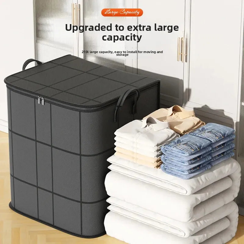 Thickened Large Capacity Wear-Resistant Foldable Storage Bag for Clothes and Quilts Non-Woven Fabric Storage Box Wardrobe