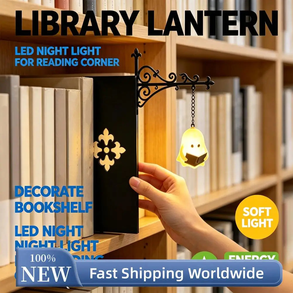 Transform Your Space with the Charming Warm LED Decorative Bookshelf Nightlight - Perfect for Book Lovers and Cozy Reading Nooks!