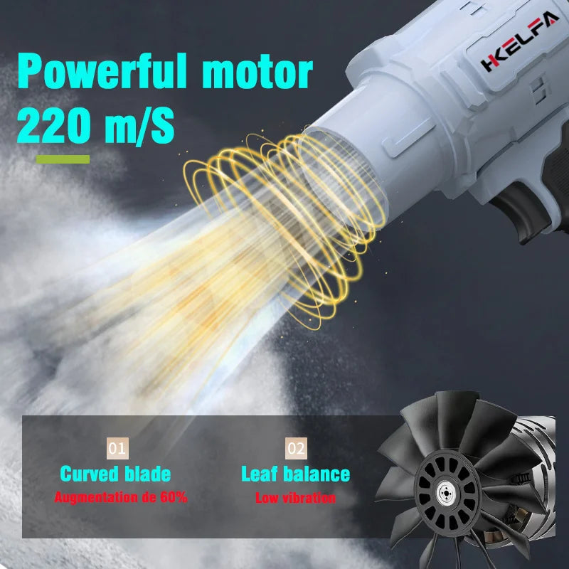 2000W Electric Turbo Blowers 220M/S Powerful Air Blower Cordless Electric Air Blower Jet Fan Car Dryer Dust Removal Tool