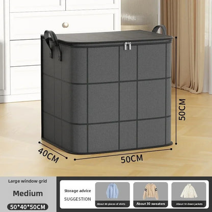 Thickened Large Capacity Wear-Resistant Foldable Storage Bag for Clothes and Quilts Non-Woven Fabric Storage Box Wardrobe