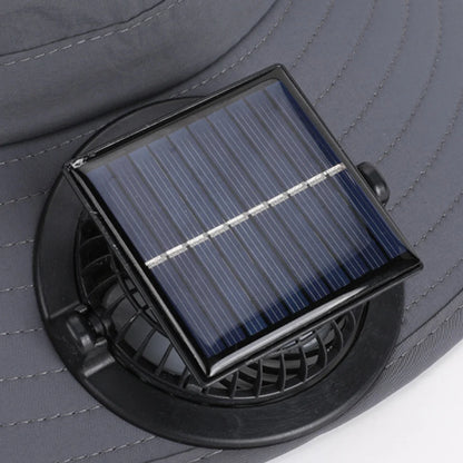 Wide Brim Solar Fan Hat Sun Bucket Hat with Removable & USB Charging Fan Outdoor Sun Hat for Outdoor Summer Camping Beach