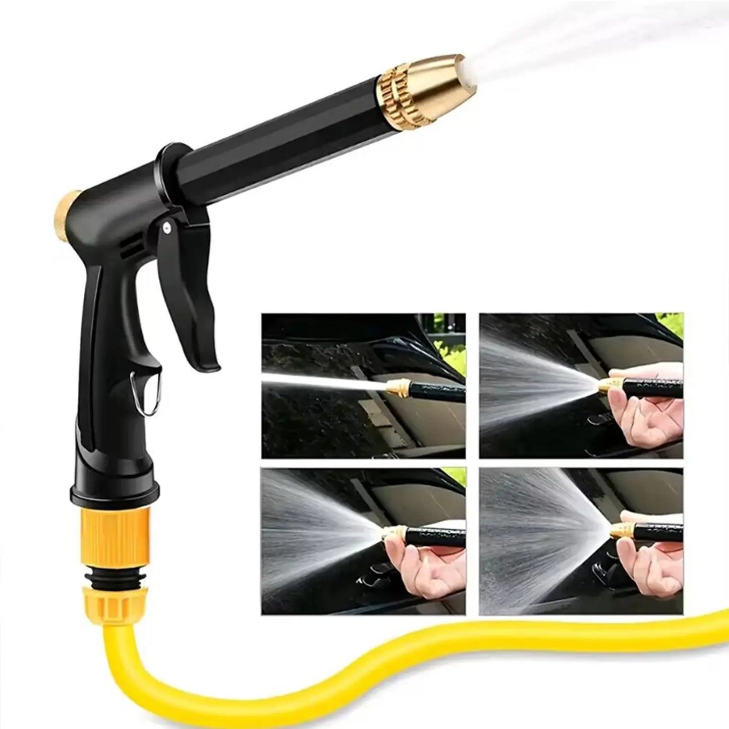 Portable High-Pressure Water Gun, Adjustable Garden Hose Nozzle, Outdoor Garden Accessories, Car Washing & Maintenance Tool Car Wash Equipment Car Wash Sprayer