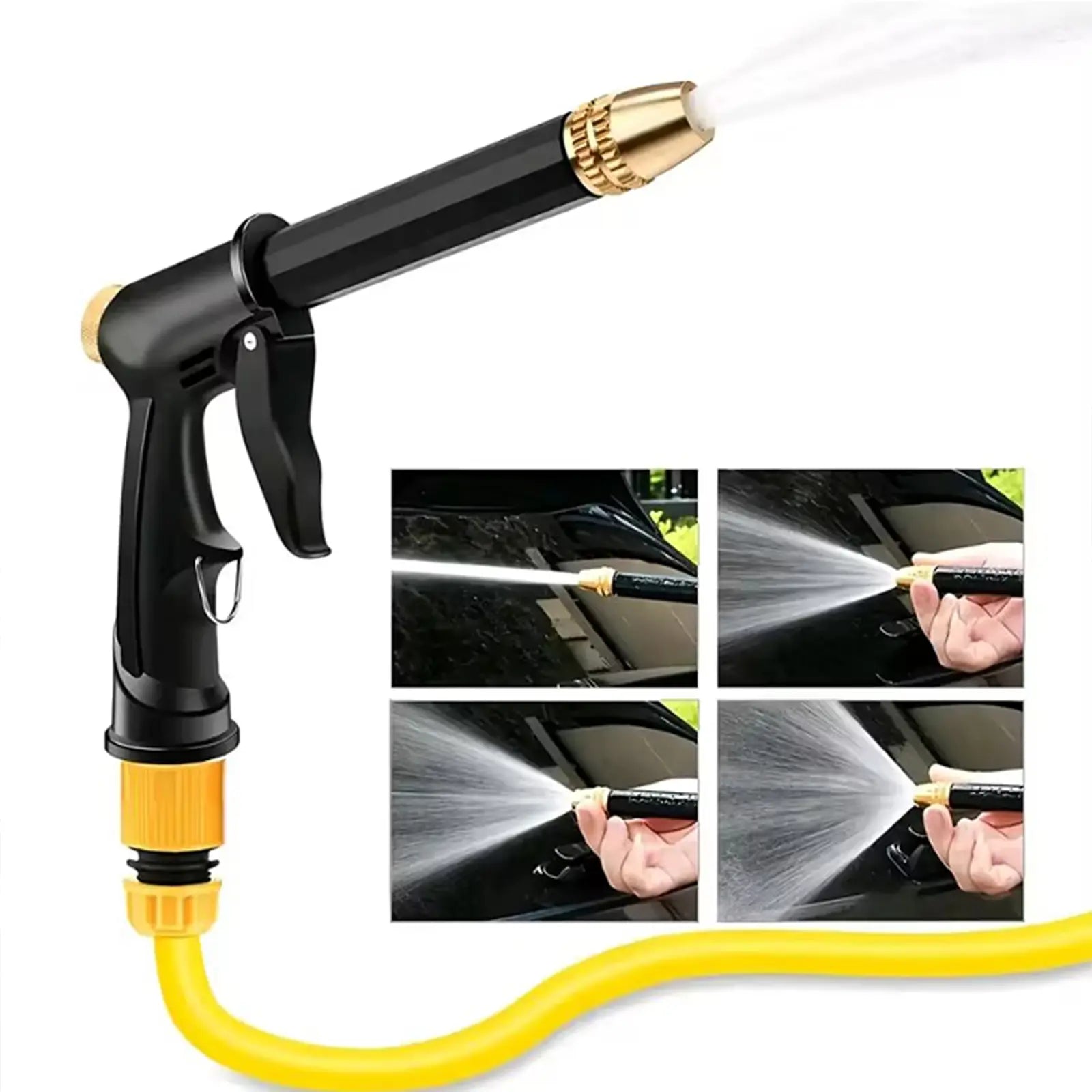 Portable High-Pressure Water Gun, Adjustable Garden Hose Nozzle, Outdoor Garden Accessories, Car Washing & Maintenance Tool Car Wash Equipment Car Wash Sprayer