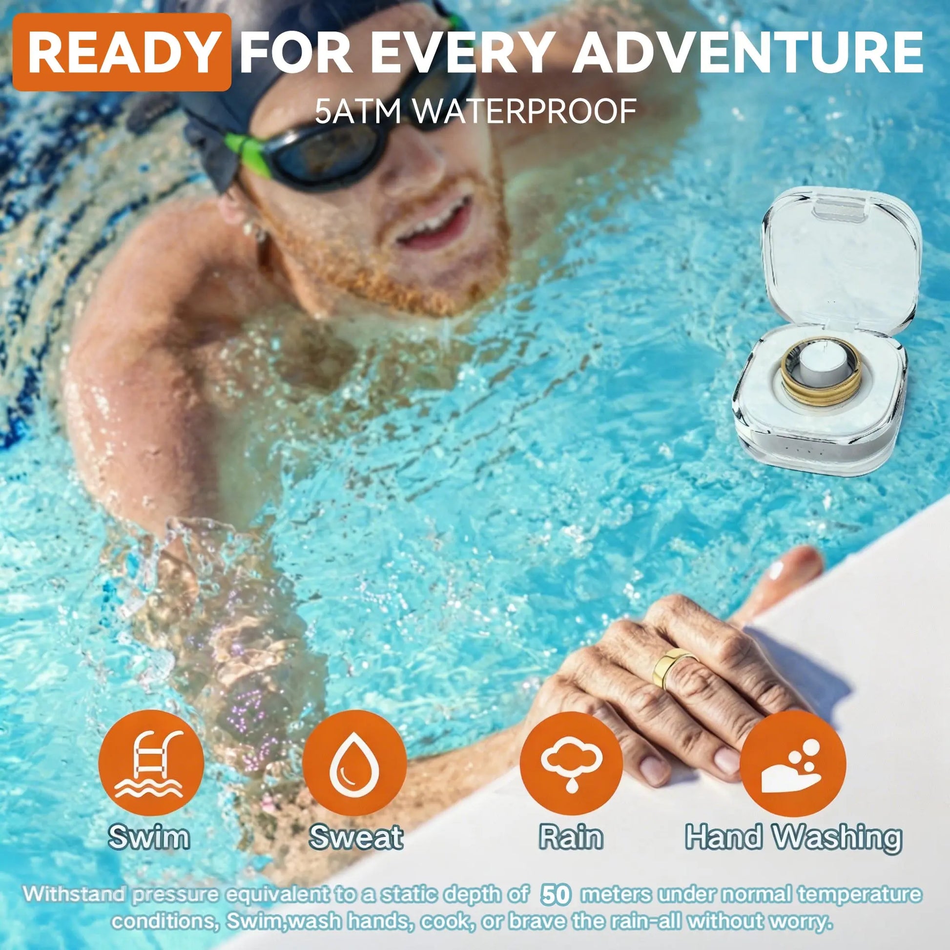 2026 New Smart Ring ,No Subscription Fees Health Tracker for Outdoor Sports, Waterproof Fitness Ring, Gift for Women, Men & Couples