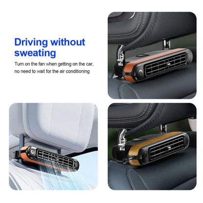 Car Headrest Cooling Air Fan 3 Speeds Adjustable Car Neck Cooler USB Powered Rear Seat Ventilator for Front Rear Seat Passenger