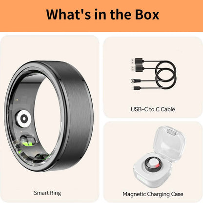 2026 New Smart Ring - 24/7 Heart Rate & Sleep Monitor, Sports Watch Alternative for Men & Women , No Subscription ,Ompatible with Android & Ios