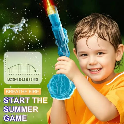 Electric Water Gun Toys Muzzle Flame Led Light Emitting Children Water Pistol Squirt Summer Outdoor Beach Pool Toy for Kid Adult