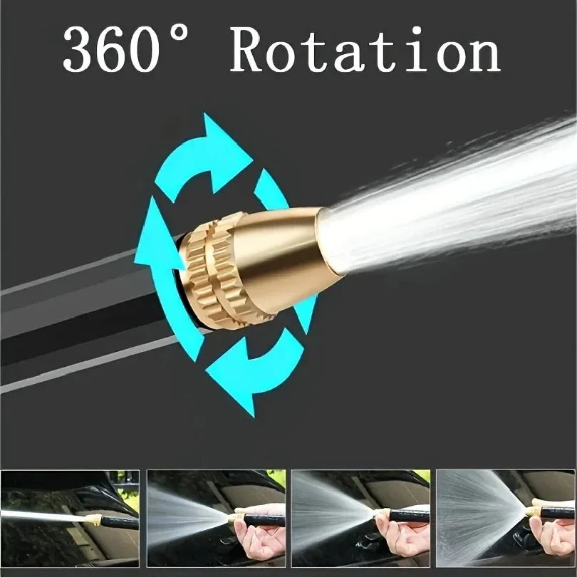 10M High Pressure Water Gun Household Car Wash Water Black Car Wash Adjustable Nozzle Water Watering Pipe Car Wash Gun for Plant