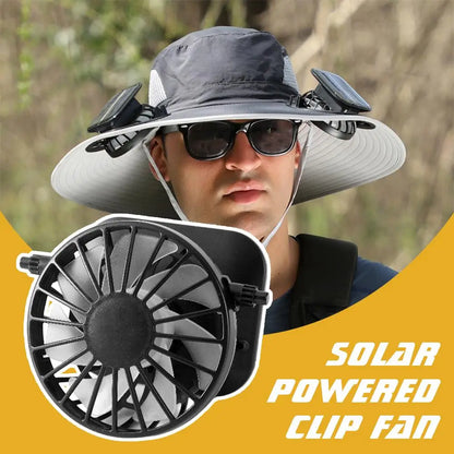 1/2Pcs Outdoor Removable Solar Charging Fan Sun Hat with 2 Fan Large Brim Sun Hats for Men Women Hiking Camping Visor Bucket Hat